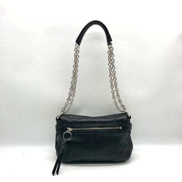 Coach Black Leather Chelsea Turn Lock Flap Shoulder Bag 17825 - Picture 2 of 11